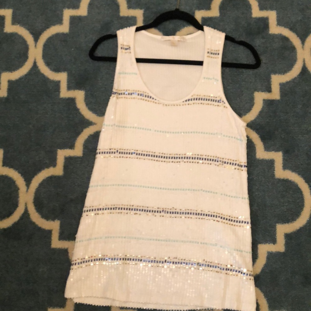 Sequined tank top